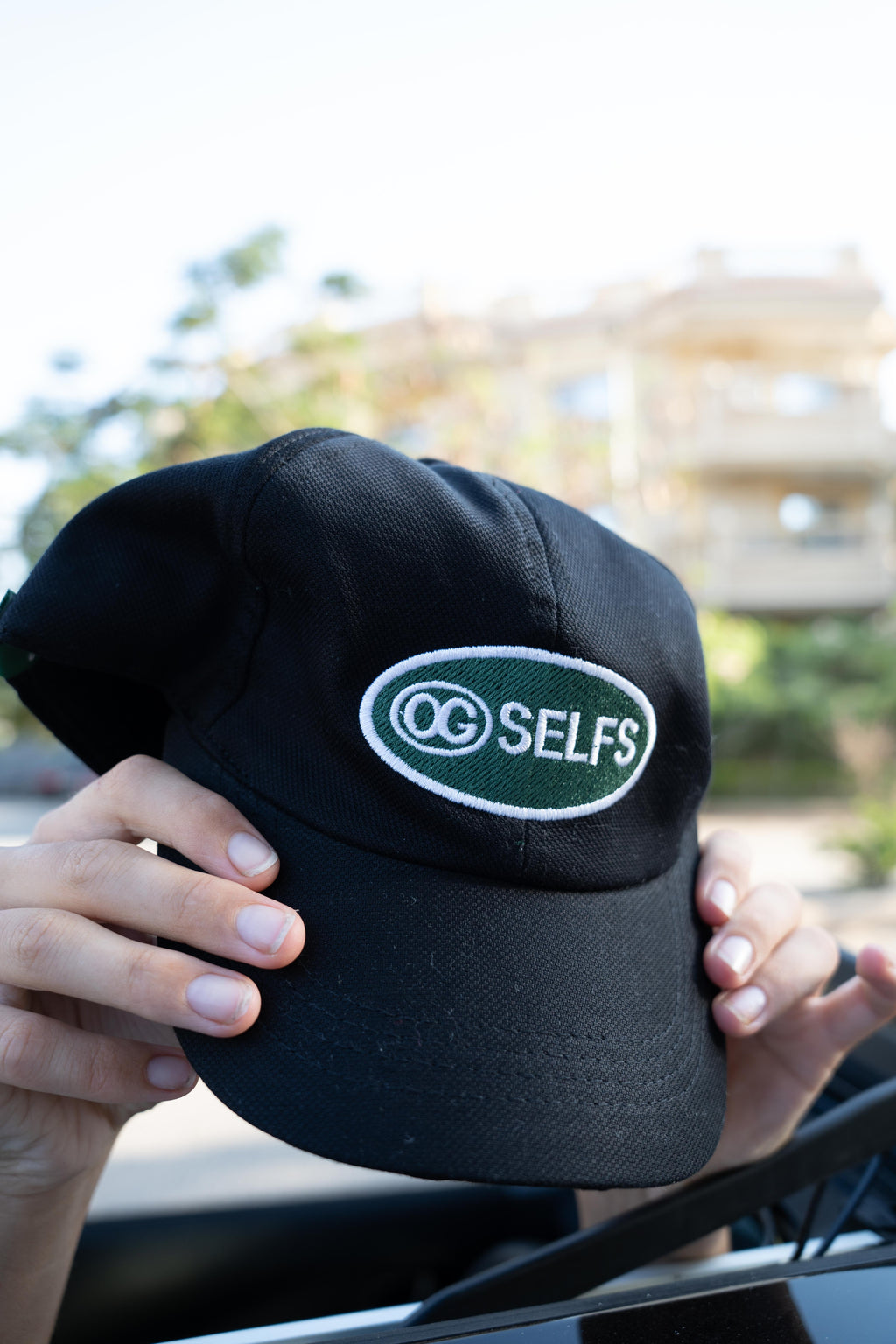 Logo embroidered cap